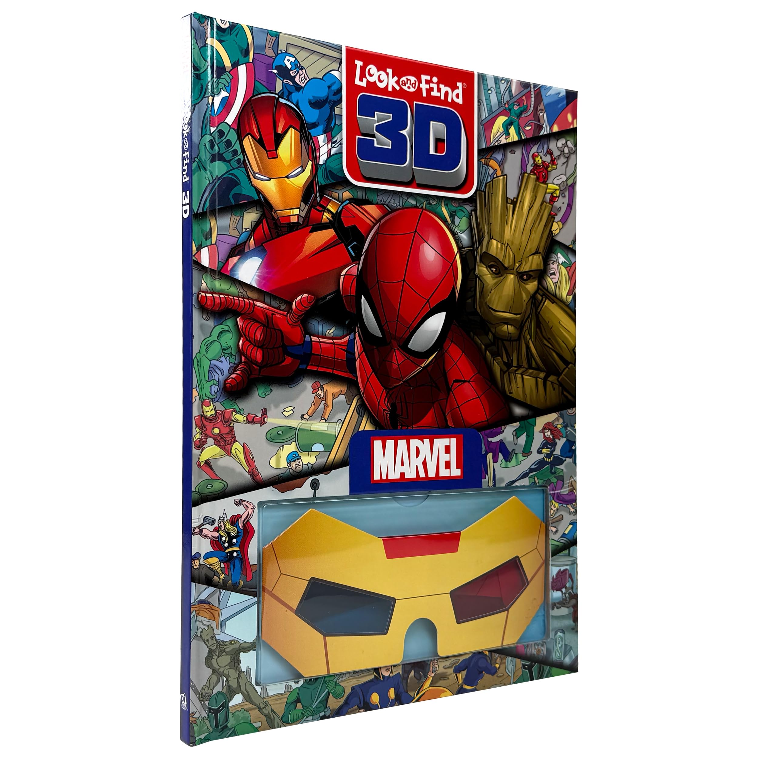 Marvel Spider-man, Avengers, Guardians of the Galaxy, and More! - 3D Look and Find Activity Book! - Iron Man 3D Glasses Included! - PI Kids Marvel Spider-man, Avengers, Guardians of the Galaxy, and More! - 3D Look and Find Activity Book! - Iron Man 3D Glasses Included! - PI Kids Hardcover