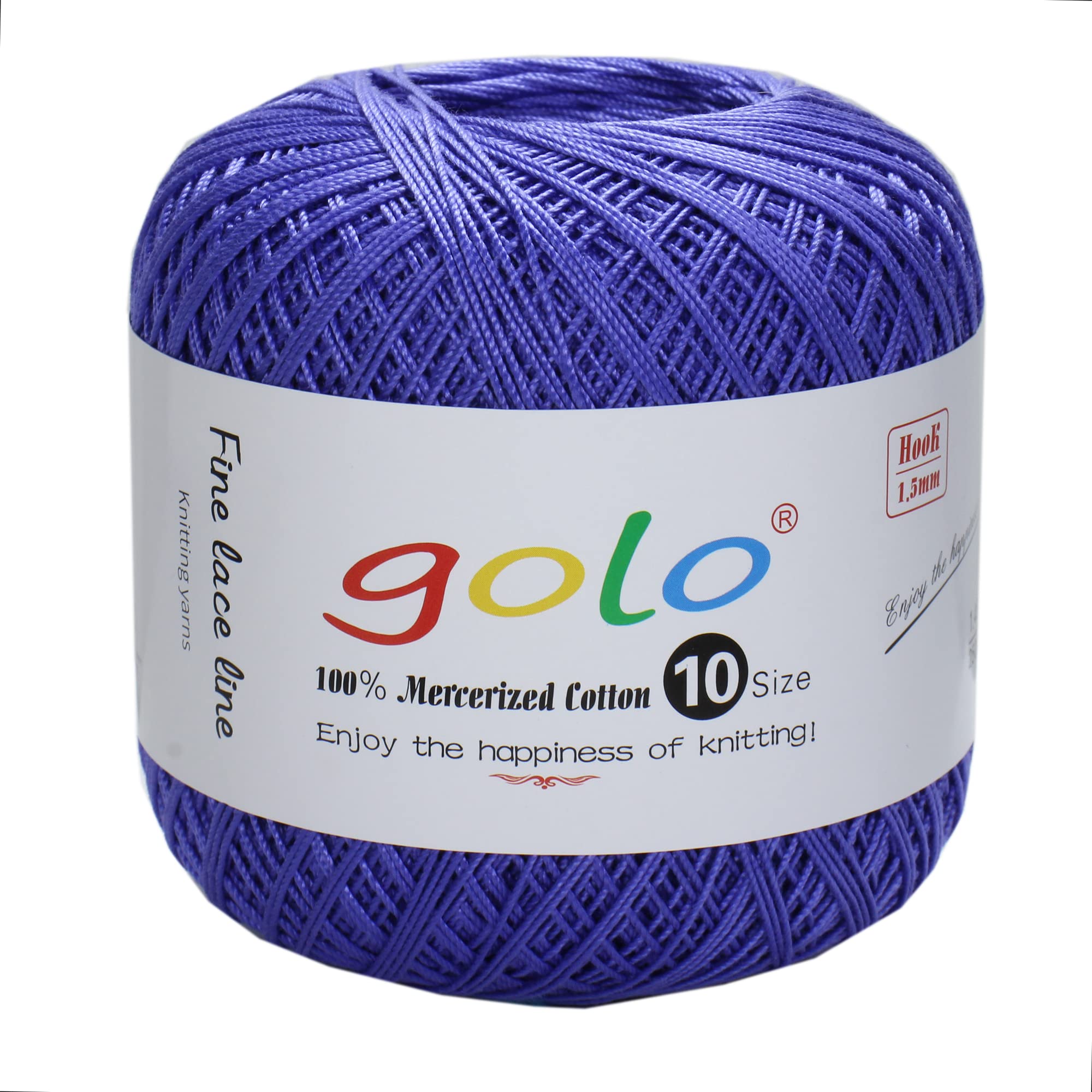 golo Crochet Thread Size 10 Yarn for Hand Knitting Crochet Yarn (Blue-629)
