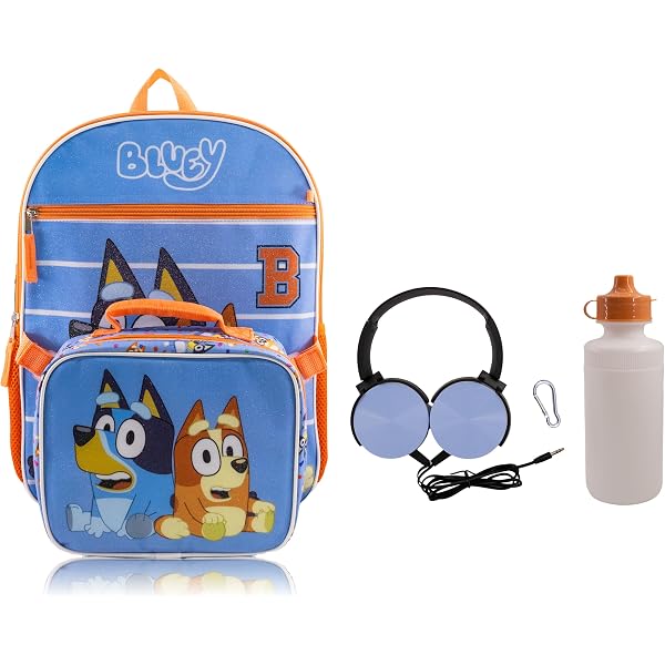 16 Inch Kids School Backpack Bluey Backpack & Lunch Box Set For Kids ...