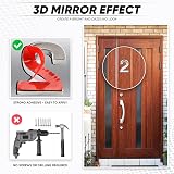 Rubigo 3D Chrome Effect Door Numbers 0-99 ABS Self Adhesive Silver view 3