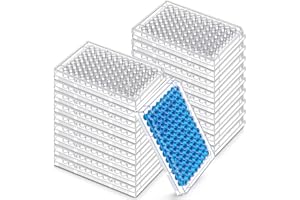 Weysat 20 Pcs 96 Well Tissue Culture Plates with Lid, Flat Bottom, Transparent Polystyrene Material, 4.92 x 3.34 x 0.63 Inches, Suitable for Laboratory and Teaching