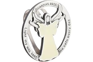CATHEDRAL ART Light My Way Guardian Angel Auto Visor Clip, Glow in the Dark, Gifts for Drivers, 1 7/8-Inches, by Abbey & CA Gift