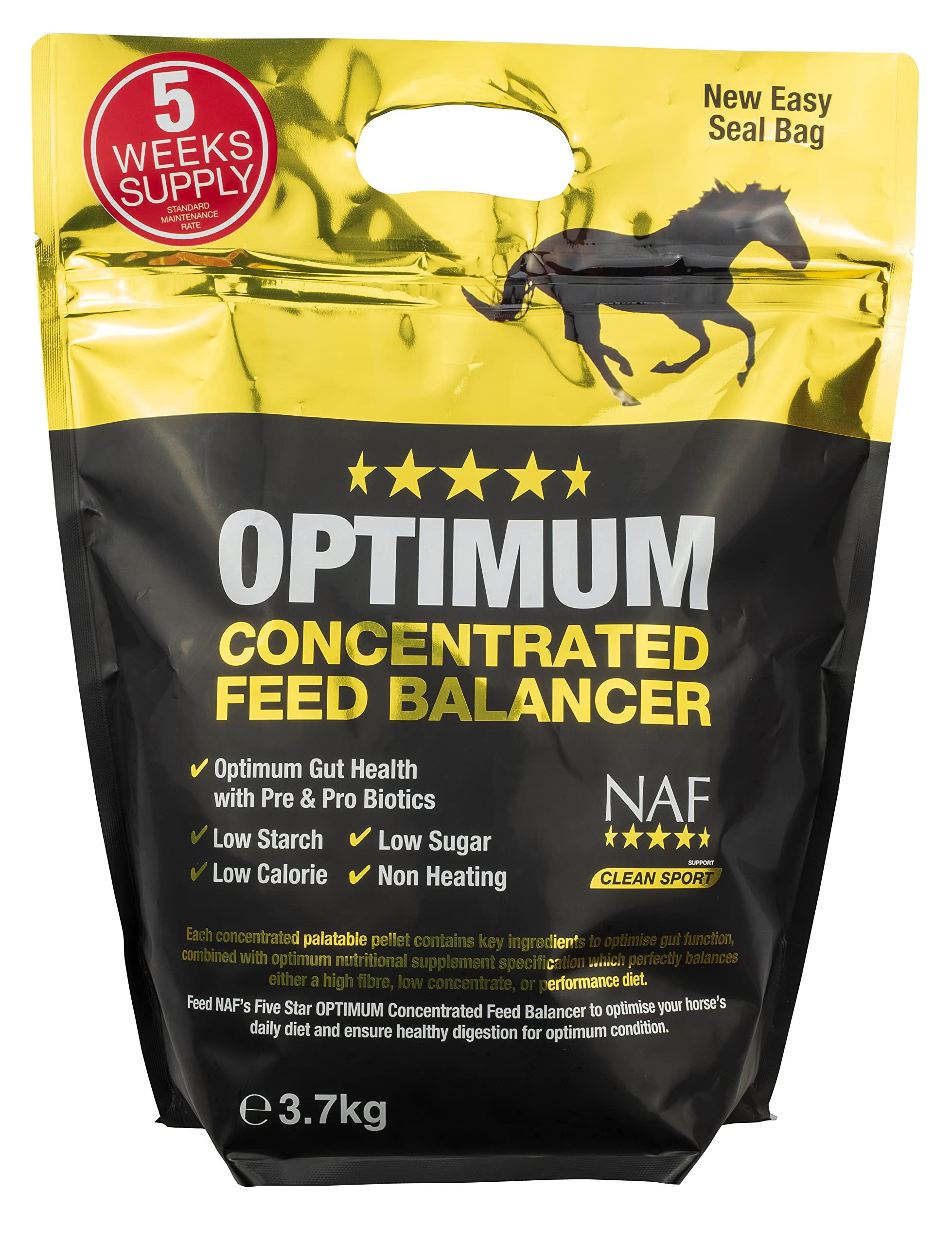 NAF Five Star Optimum Feed Balancer 3.7kg – High-Spec Nutritional Support for Horses – With Probiotics, Vitamins & Minerals – Supports Digestive Health, Condition & Performance