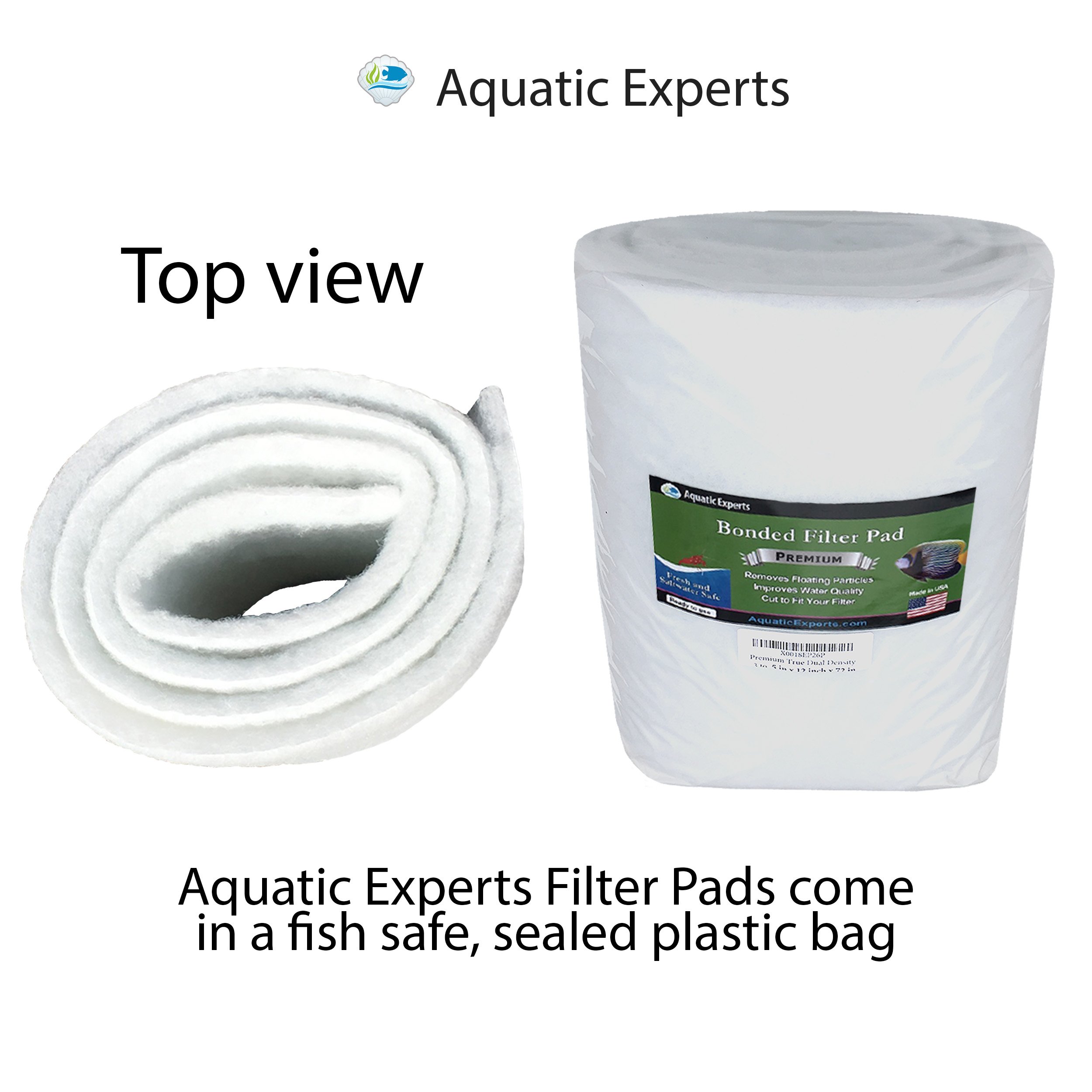 Aquatic Experts Aquarium Filter Media Roll 12" 72" 3/8 to 1/2 inch