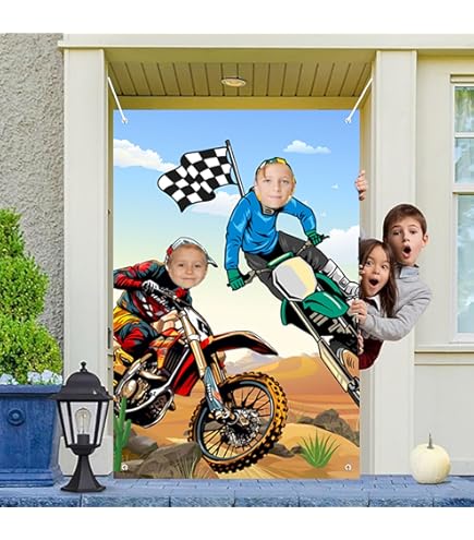 Dirt Bike Party Decoration Motocross Birthday Party Supplies, Dirt Bike Party Decoration Motocross Birthday Party Supplies Dirt Bike Racing Birthday Banner Backdrop Banner Motocross Racing Banner Happy Birthday 3 thumbnail image