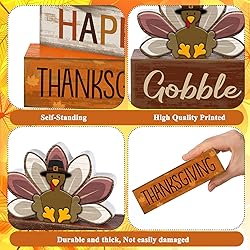 Lineshading 4 Pcs Fall Decorations for Home