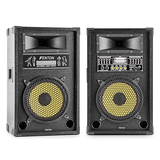 title=Skytec SPA1200Y Coppia casse acustiche diffusori PA (1200 Watt MAX, Woofer 30