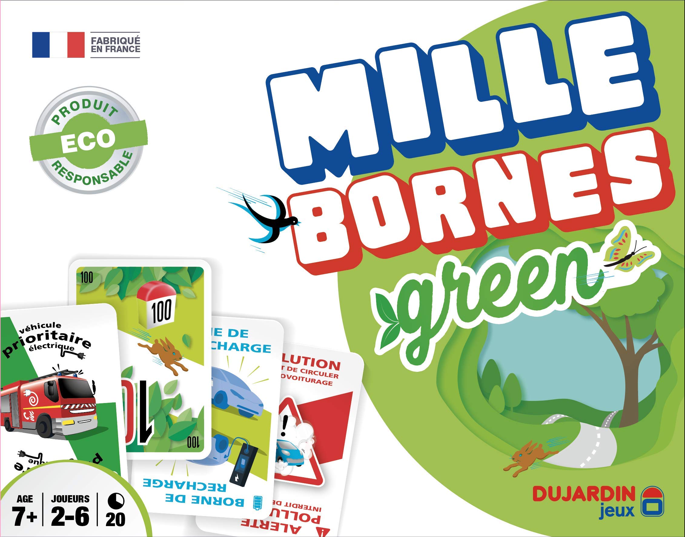 Dujardin – Mille Bornes Green – Board Game – Card Game – Reach 1000 Terminals First – To Play with Family or Friends – 2 Players to 8 Players – From 7 Years — image 1