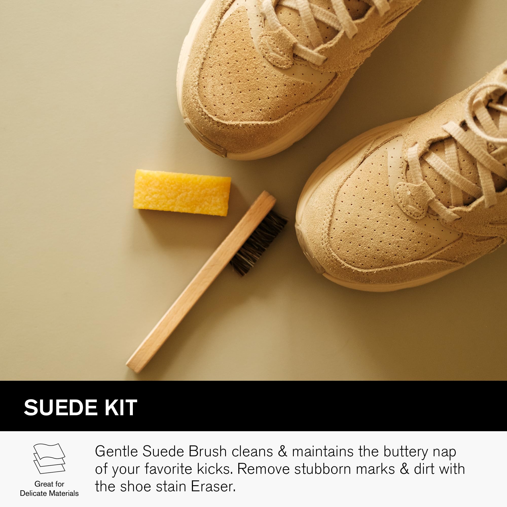 Jason Markk Suede Cleaning Kit, Shoe Cleaner, 2-Piece Set, Brush & Stain Eraser, Sneaker Care, Ideal for Footwear, Safe for Leather, Suede, Nubuck, Cotton, Knits