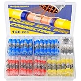 HAISSTRONICA 120PCS Solder Seal Wire Connectors by Heat Shrink Butt Connectors Electrical Insulated Marine Waterproof Automot
