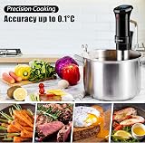 KEAWEO Sous Vide Cooker 1100W, Accurate Temp Control, Quiet, Stainless Steel view 6
