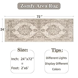 Area Rug 2x6 Runner Rugs: Washable Vintage Hallway