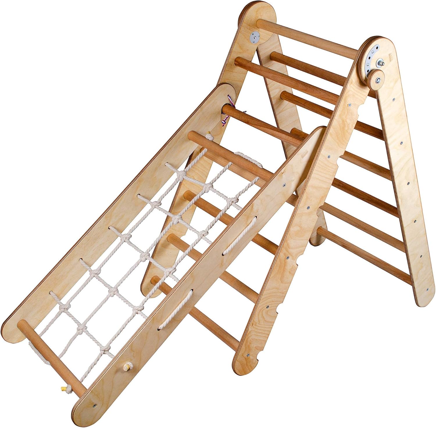 Triangle Ladder + Climbing net (Set 2in1) for Indoor Playground - Climbing Toys for Kids and Toddlers 1-3-5 y.o: Toys & Games