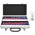 LU&MN Carbide Tipped Router Bit Set ( 24 PCS) with 1/4" Shank Wood Milling Saw Cutter, Multi-Purpose (Woodworking Tools for H