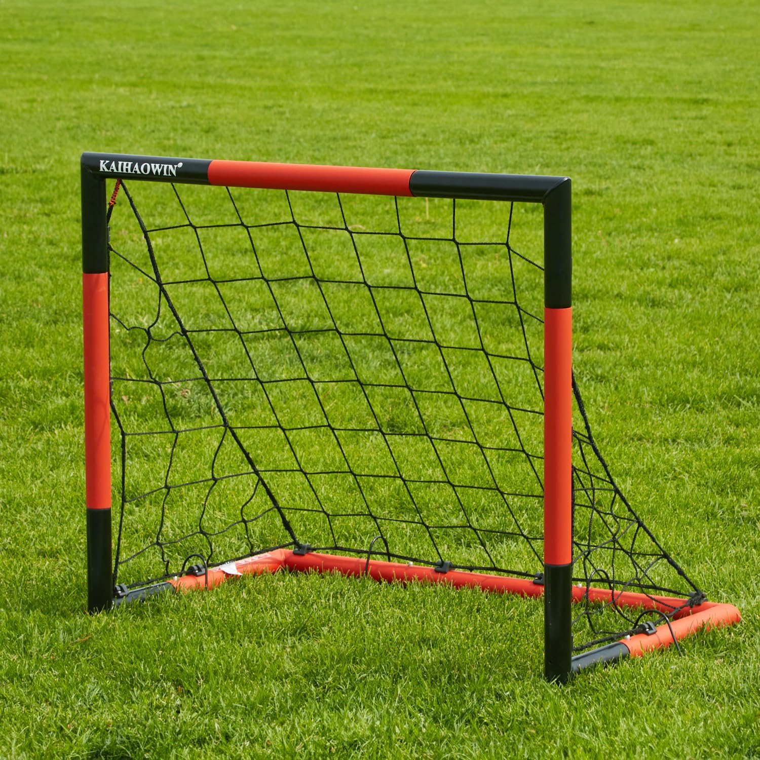 Photo 1 of Soccer Goal 3'x2.5'|6'x4'|8'x6'-KAIHAOWIN Steel Frame Goal All Weather Soccer Net-Quick Assembly Training Sports Soccer Goals for Backyard Indoor Outdoor-Heavy Duty Metal Soccer Goals