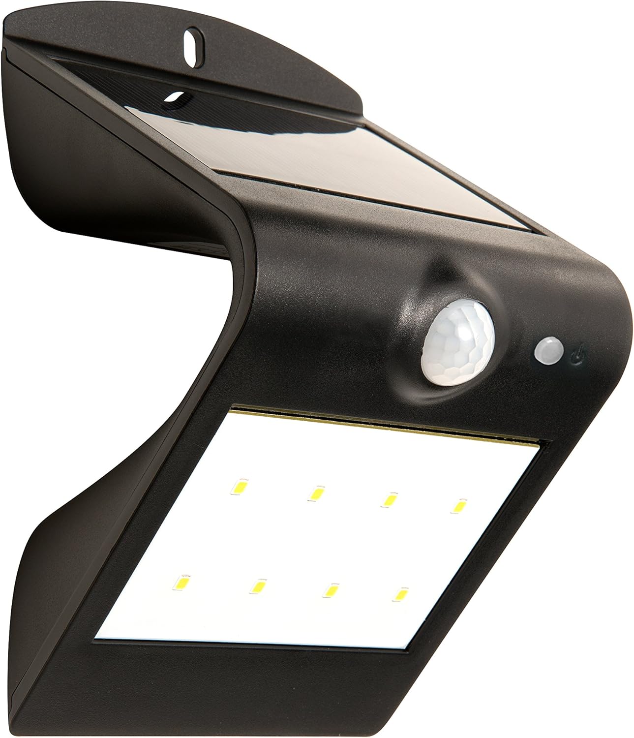 Luceco Solar Guardian Angled Wall Light Outdoor, with PIR Motion Sensor, 1.5 Watts, Black - Image 3