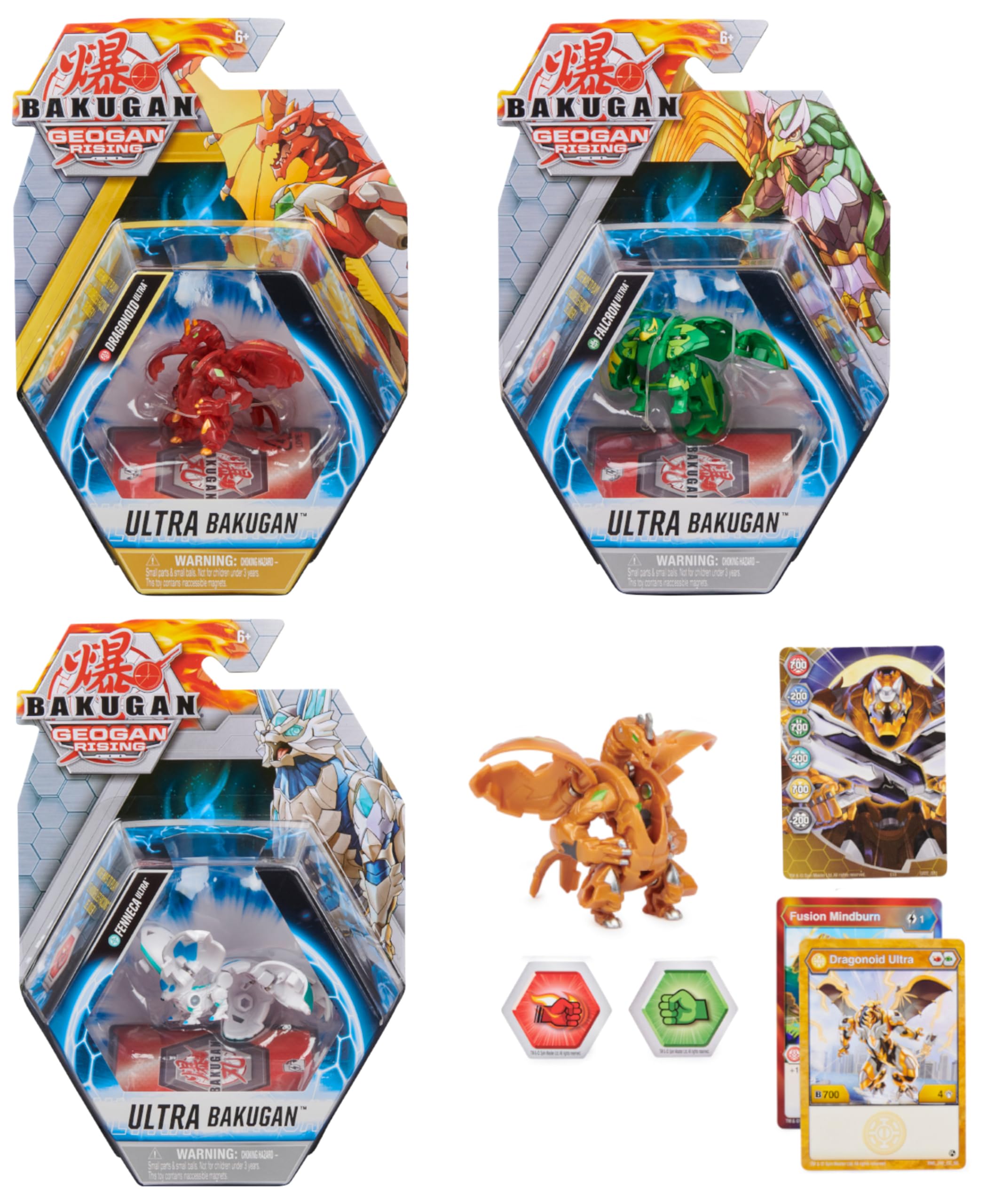 BAKUGAN Geogan Rising Ultra Collectible Action Figure and Trading Card (Styles Vary)