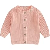 Newborn Baby Boy Girl Knit Sweater Cardigan Winter Warm Button Down Sweatshirt Top Outfit Cute Infant Fall Clothes