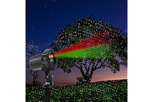 Outdoor Laser Christmas Projector, red and Green Garden Laser Lights, Aluminum Alloy Material, Cold Resistant, with Remote Co