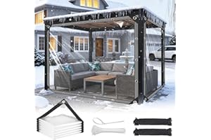 SXBFHGH Clear Tarp with Grommets 3x6ft Clear Tarps Heavy Duty Waterproof 14 Mil Thickened PVC Tear-Resistant Reinforced Edges Clear Plastic Vinyl Tarp for Patio Chicken Coop Cover Greenhouse Plant Enclosure