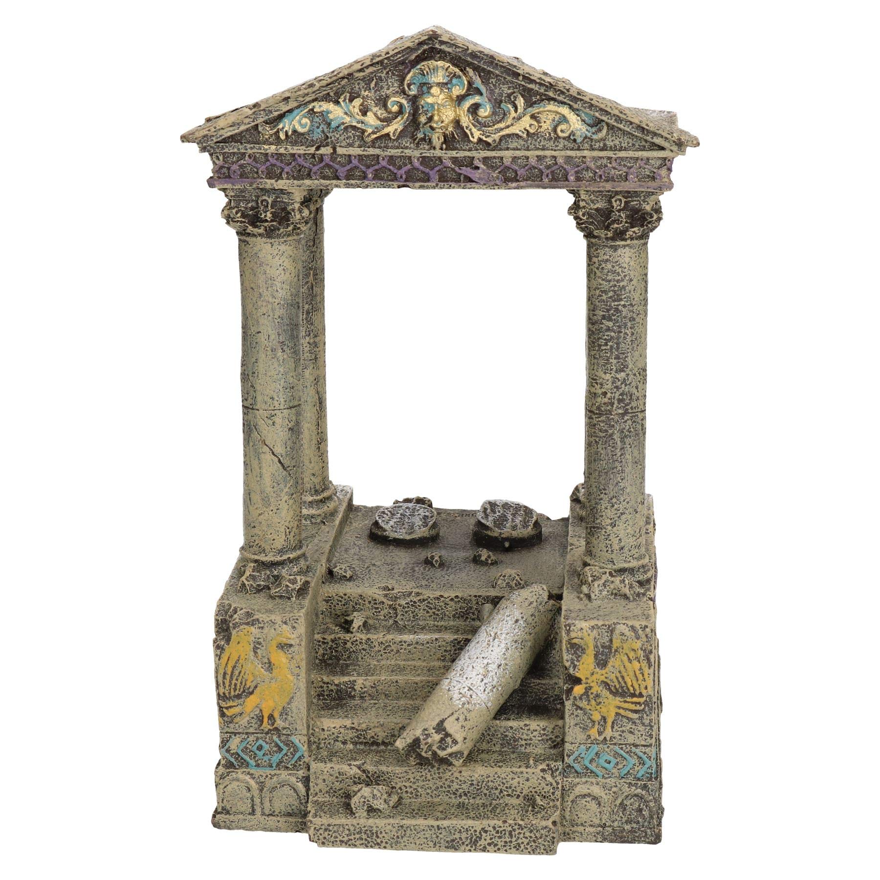 Blue Ribbon Rosewood Temple Ruins and Steps Aquarium Decor, 4-1/2-Inch by 5-Inch by 8-1/2-Inch