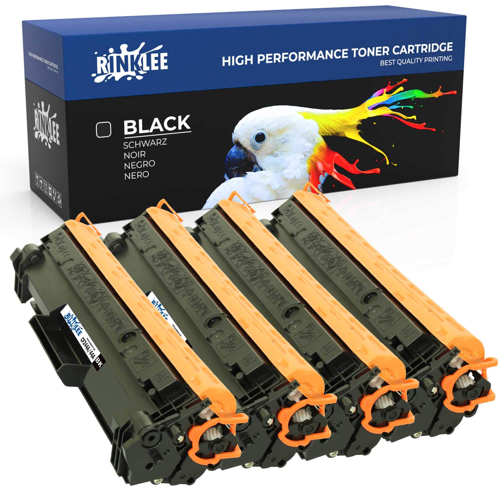 RINKLEE CF244A 44A Toner Cartridge Compatible with HP LaserJet Pro M15a M15w M16a M16w MFP M28a M28w M29a M29w | High Yield 1000 Pages | Black, 4-Pack