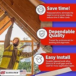 Glazelock Prescored Wood Shims for Leveling