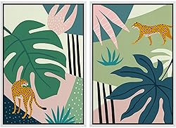 MUDECOR Framed Canvas Print Wall Art Jungle