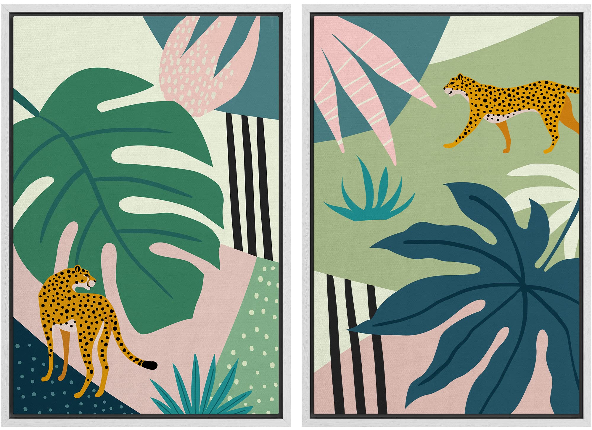 MUDECOR Framed Canvas Print Wall Art Jungle