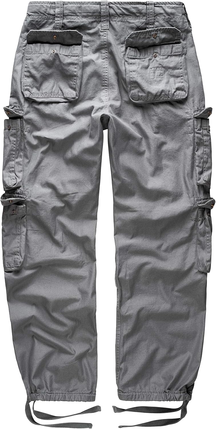 Surplus Cargo Trousers Mens Airborne Vintage, Grey, M - Image 3
