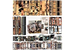 Diuhofart Vintage Scrapbooking Kit, 90 Sheets Time Cinema Theme, Scrapbook Stickers and Decorative Papers Collage Materials, Ephemera for Junk Journal Supplies, Journaling, Crafts Arts, Scrap Booking