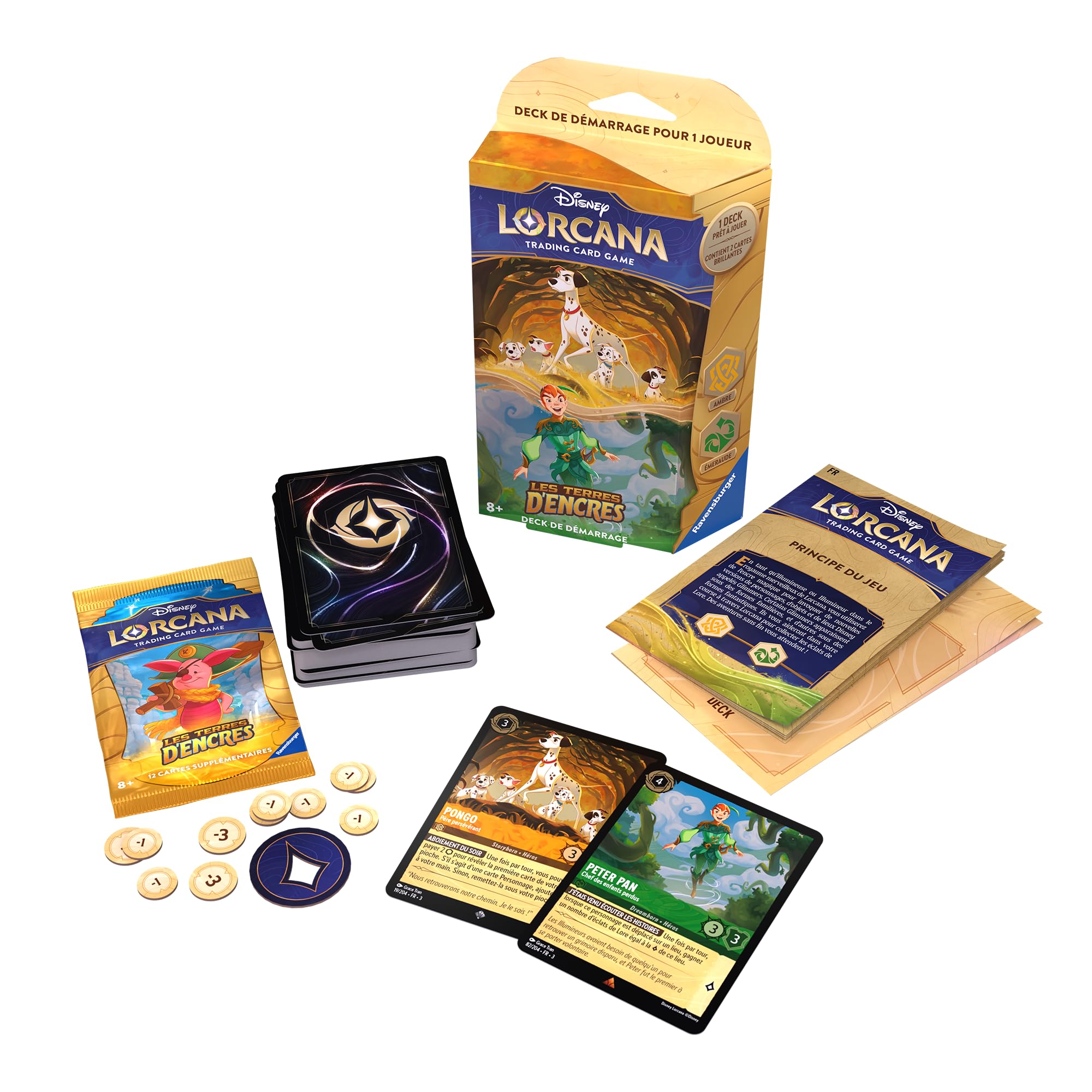 Ravensburger Disney Lorcana TCG Ink Lands Trading Card Game TCG Starter Deck Amber & Emerald