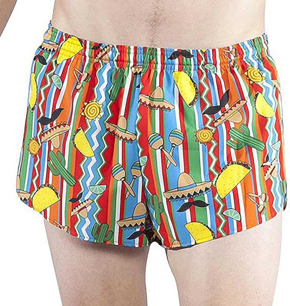 Amazon Com Boa Mens Stretch 1 Elite Split Printed Running Short