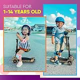 Hurtle 12 Wheel Kids Scooter Stand & Cruise Folding LED Lights Adjustable Height view 3