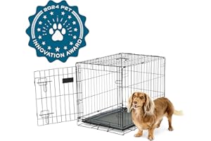 Carlson Pet Products Compact and Secure Single Door Metal Dog Crate, Small