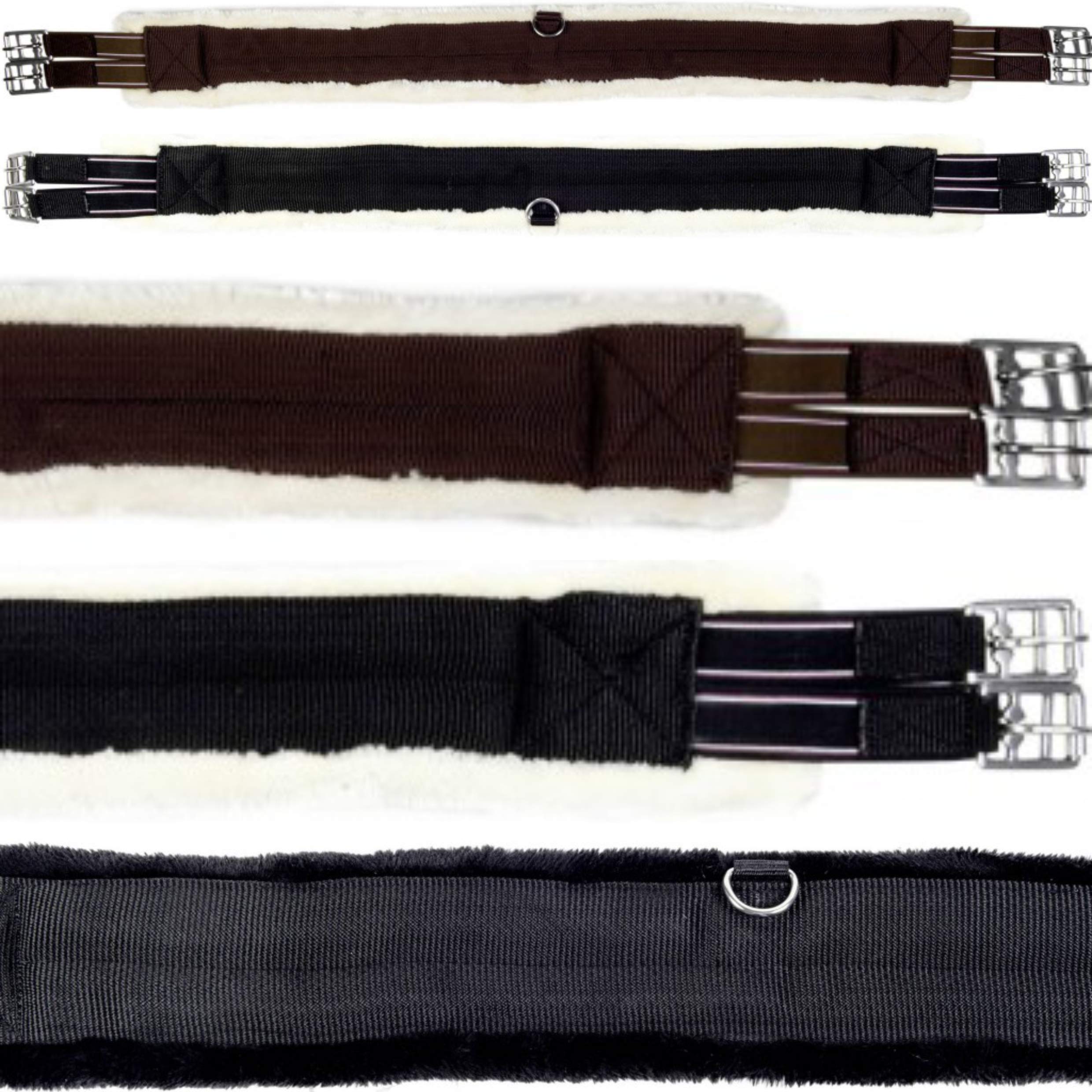 HKM 9619 Teddy Soft Padded Saddle Girth with Elasticated Strap 110 cm - 145 cm