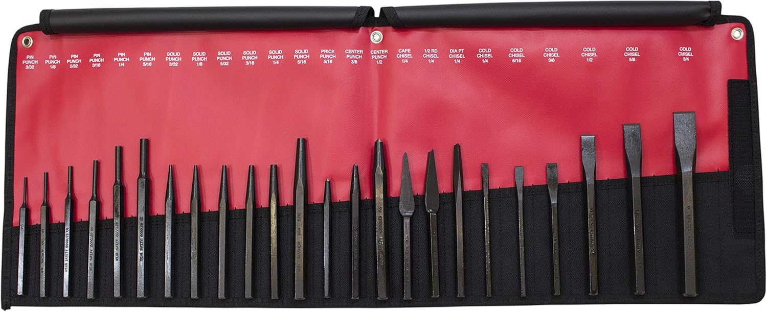 Mayhew Pro 61050 Punch and Chisel Kit, 24-Piece