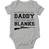 CBTwear I'm Proof That My Daddy Does Not Shot Blanks Baby Bodysuit Boy Girl Adorable Romper Clothing