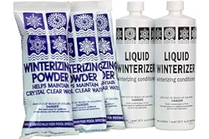 Rx Clear Winter Closing Kit | Non-Chlorine Winterizing Chemicals for Above or In Ground Swimming Pools | Open to a Crystal Clear Pool in The Spring | Up to 30,000 Gallons