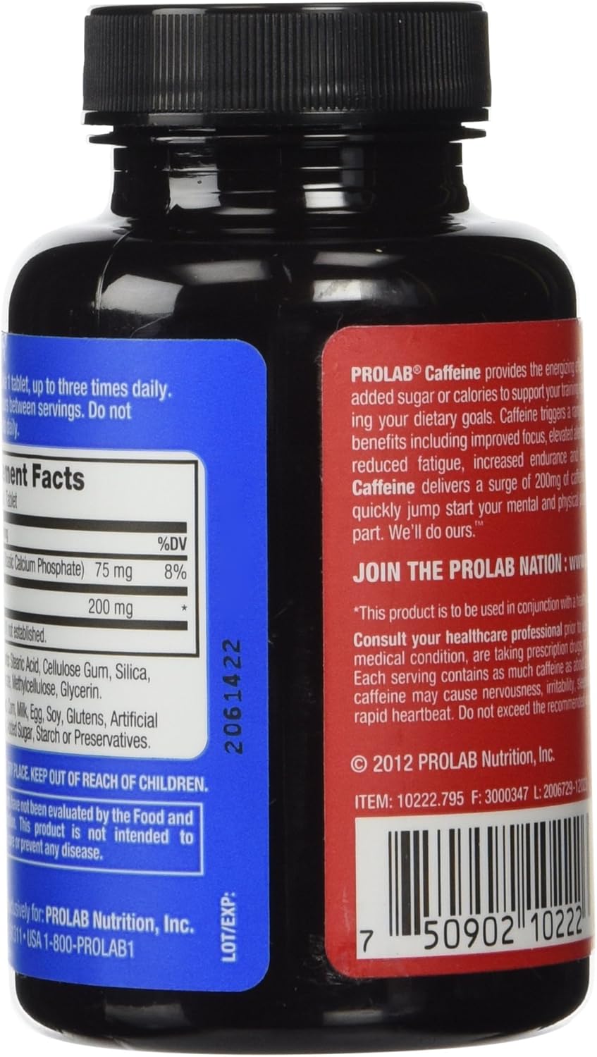 Prolab Caffeine Tablets 100 Count (Pack of 1): Health & Personal Care