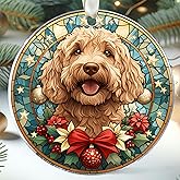 TUMSHANIP Goldendoodle Ornament - Goldendoodle Christmas Ornaments - Dog Gifts for Women Men, Dog Lovers Gifts - Dogs Ornaments 2025 - Acrylic Christmas Ornament 2025