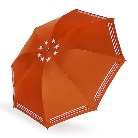 Travel Umbrella for Men and Women, Compact Umbrellas for Rain, Wind and Sun with Teflon Coating (Rust)