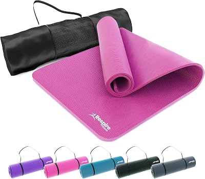 Respire Fitness Yoga Mat 185 x 57 cm Thick Dual Surface Non-Slip Pink