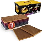 Dura-Gold Premium 6" x 9" 10 Scuff Pad Variety Pack, 2 Each Maroon, Gray, | Gold, Purple and White - Scuffing, Scouring, Sanding, Cleaning, Blending, Paint Surface Prep Adhesion - Automotive Auto Body