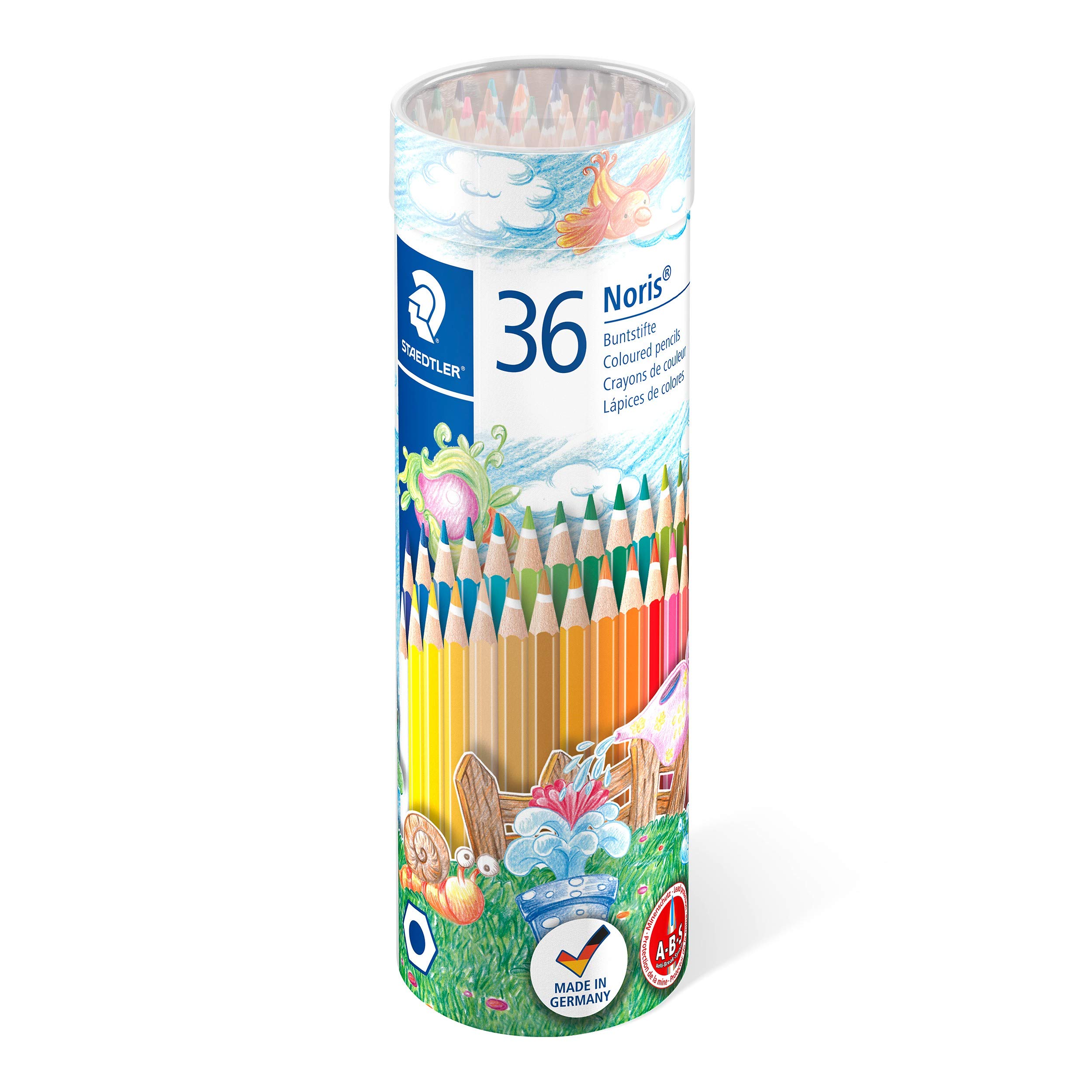 Staedtler Noris Club 144 NMD36 Colouring Pencils 36 Pieces in Metal Round Tin