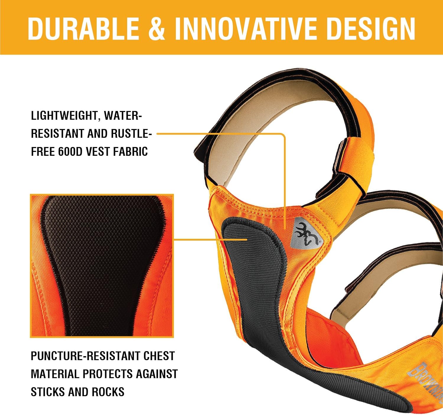 Browning Dog Protection Vest Dog Hunting Vest, Safety Orange, Large eBay