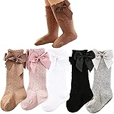 Colorful Childhood Baby Girls Knee High Socks Toddlers Tube Ruffled Bow Stockings Infant Newborn Cotton Princess Frilly Socks