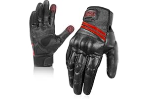 COFIT Windproof Motorcycle Gloves, Unisex Durable Anti-Slip & Touchscreen Leather-Like Motorcycle Gloves, Ideal for Motocross