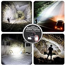 BIGSUN Spotlight Flashlight, 12800 mAh Rechargeable