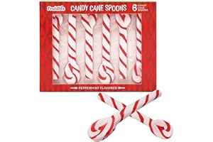 Fruidles Christmas Candy Canes Spoons Suckers, Peppermint Flavor in Box, 6-Spoons